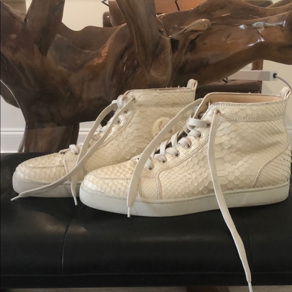 Ivory python Christian Louboutins